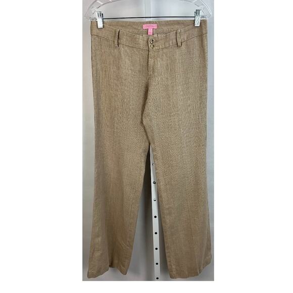 Elegant Lilly Pulitzer Linen Crop Pants Size 0 - Picture 1 of 6